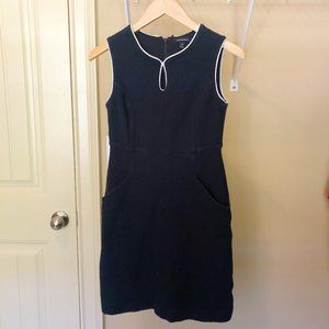 Lands' End Navy & White Piping Dress | Size 2P